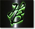 LED導光板を使用したロゴサイン